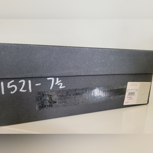 PROENZA SCHOULER lace up ankle boot, pointed toe, woodgrain heel, gold accents - Picture 11 of 12